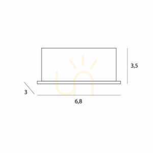 Recessed luminaire Max Light X-Line H0134 white black 3x4W 3000K dimmable small 1