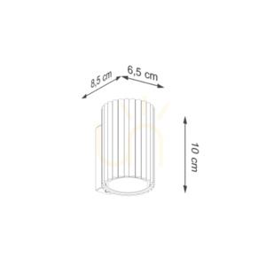 Wall lamp KARBON 10 white small 7