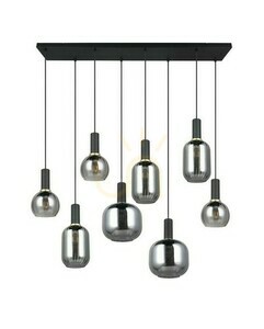 Trio DIVA pendant light 319800832, matt black, 8 × E27, 120 cm small 5