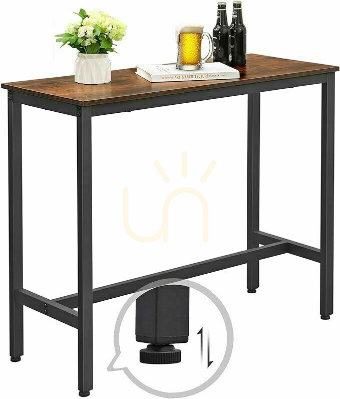 Display Rectangular Kitchen Table100x40x90cm black/brown rustic oak LBT010B01 Rectangular Kitchen Table100x40x90cm black/brown rustic oak LBT010B01
