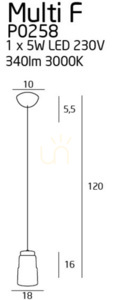 Pendant Light Max Light Multi P0258 White 18 cm LED 5W 1 Pendant Light Max Light Multi P0258 White 18 cm LED 5W small 1