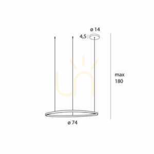Pendant Light Max Light Cayenne P0606D brushed copper LED 74 cm 2 Pendant Light Max Light Cayenne P0606D brushed copper LED 74 cm small 2