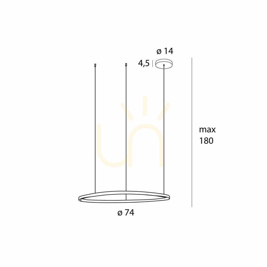 Preview Pendant Light Max Light Cayenne P0606D brushed copper LED 74 cm Pendant Light Max Light Cayenne P0606D brushed copper LED 74 cm