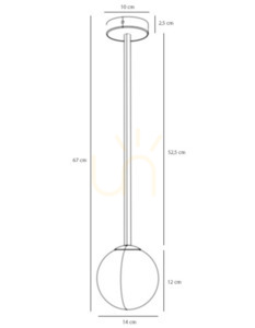 Plafon Aldex Pinne Medium Gold Metal Glass E14 1080PL_G30_M small 1