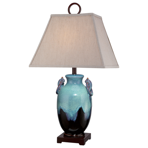 Check Table Lamp Elstead Amphora Ceramic Turquoise Glaze E27 QZ-AMPHORA