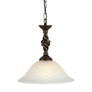 Pembroke 1 Light Pendant - Black/Gold Elstead