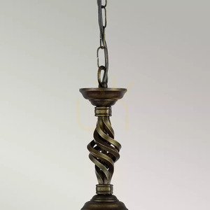 Pembroke 1 Light Pendant - Black/Gold Elstead small 3