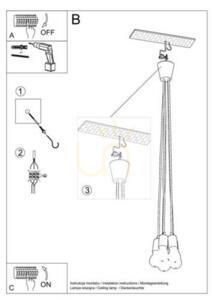 Pendant lamp DIEGO 5 yellow Sollux 7 Pendant lamp DIEGO 5 yellow Sollux small 7