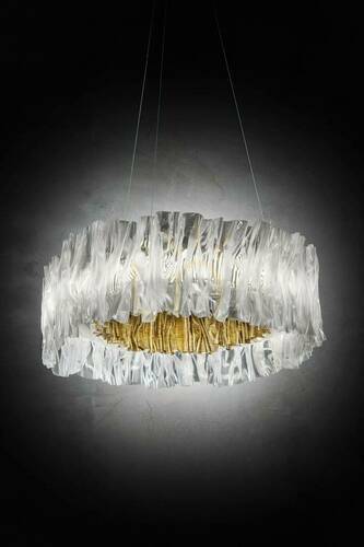 Check Slamp Accordéon Suspension Pendant Lamp 2700 Kelvin Gold
