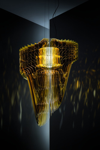 Check Slamp Aria Gold Medium Pendant Lamp