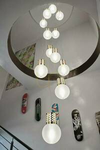 Slamp Atmosphere Suspension Gold Pendant Lamp small 2