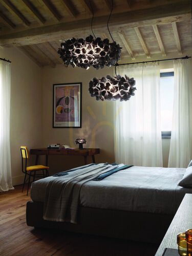 Check Slamp Clizia Suspension Large Mama Non Mama Black Black Wire Pendant Lamp.