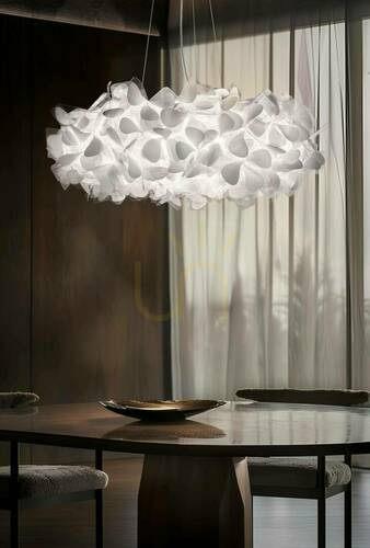 Check Slamp Clizia Suspension Large Mama Non Mama White Transparent Wire Pendant Lamp.