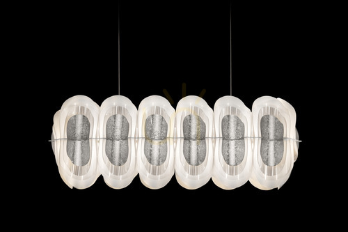 Check Slamp Fiordlys Suspension Linear Silver Pendant Lamp