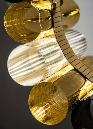 Check Slamp La Lollo Suspension Linear Pendant Lamp 140 Gold