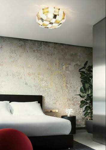 Check Slamp Mida Ceiling/Wall Medium Amber Ceiling Lamp.