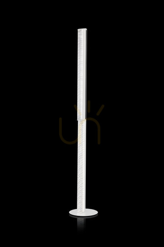 Check Slamp Modula Twisted Floor Light Grey Plissé Floor Lamp.