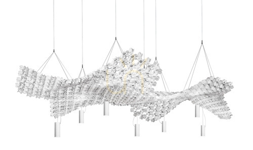 Check Slamp Nuvem Single Module Pendant Lamp (No Spot Light) White