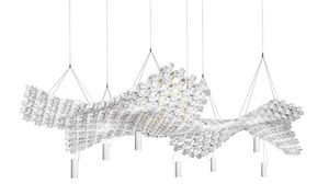 Slamp Nuvem Single Module Pendant Lamp + Spot Light (No Canopy) White small 0