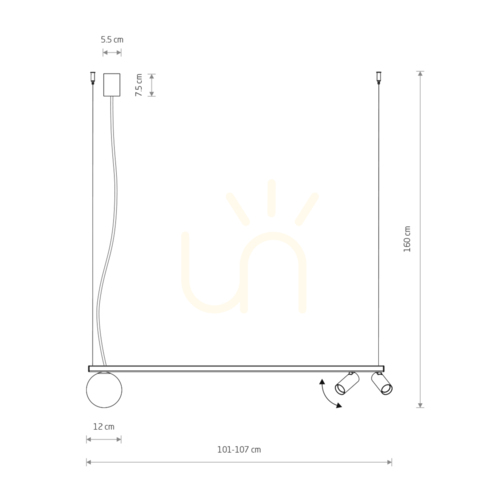 Check Black and white Nowodvorski FOURTY III 11447 pendant 2×GU10 R35 + G9 LED