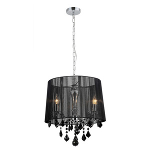 Italux Cornelia 3-Light Chrome Crystal Pendant Lamp MDM-2572/3 BK