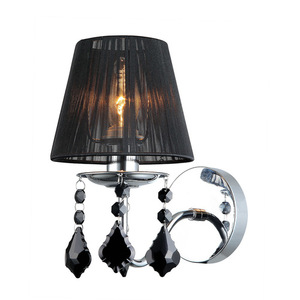 Wall lamp Italux Cornelia E14 black chrome crystal MBM-2572/1 BK