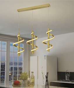 Aviano CLARET 7209-0315 LED pendant light, 3 spirals, matt gold, 27 W 3000 K small 0