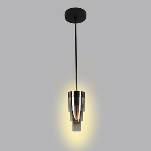 GRANS Single pendant lamp with triple cylindrical shades Aviano small 2