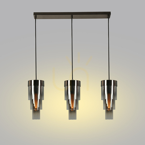 GRANS Straight triple pendant lamp Aviano small 2