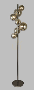 SEVILLA Floor lamp with seven spherical shades in black chrome Aviano small 1