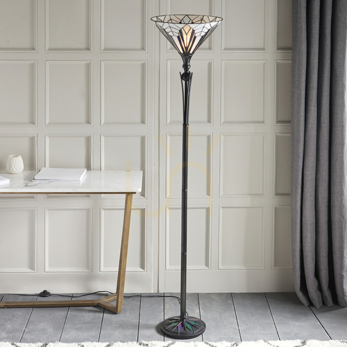 Check Interiors Astoria Tiffany Multicolor Floor Lamp 63933
