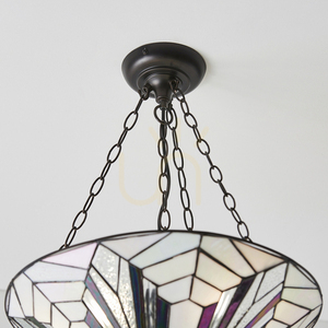 Tiffany Pendant Lamp Astoria Multicolor 3-Light Glass Interiors 63936 small 1