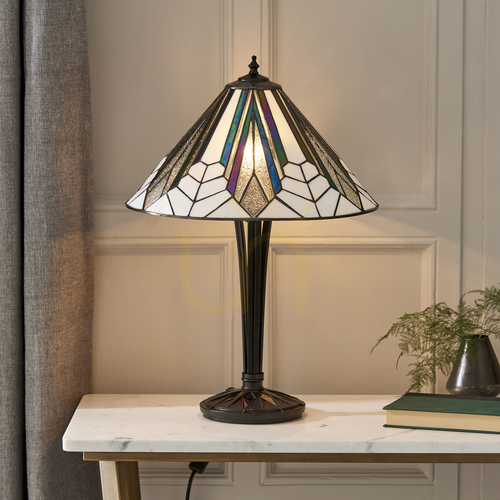 Check Interiors Astoria Tiffany Table Lamp Multicolor 40 cm 63939