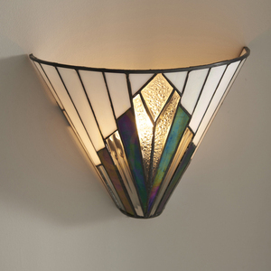 Tiffany Wall Lamp Interiors Astoria Multicolor Glass Steel 63940 small 3
