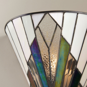 Tiffany Wall Lamp Interiors Astoria Multicolor Glass Steel 63940 small 5