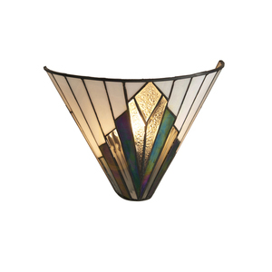 Tiffany Wall Lamp Interiors Astoria Multicolor Glass Steel 63940 small 0