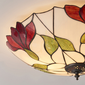 Plafond Tiffany Multicolor 45 cm Glass Steel Interiors 63960 small 5