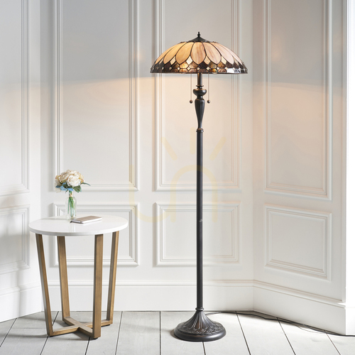 Check Standing Lamp Interiors Brooklyn Tiffany Multicolor 63972