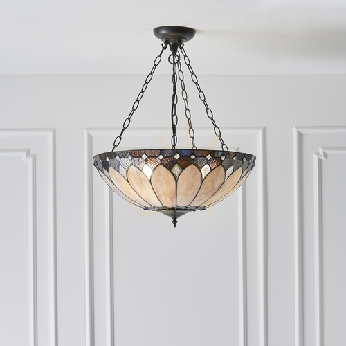 Check Brooklyn Tiffany Pendant Lamp Multicolor 63976 Interiors.