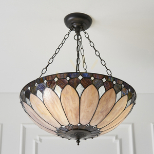 Brooklyn Tiffany Pendant Lamp Multicolor 63976 Interiors. small 4