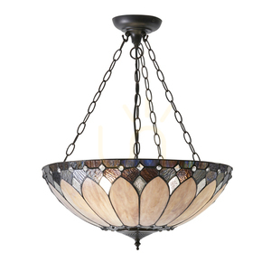 Brooklyn Tiffany Pendant Lamp Multicolor 63976 Interiors. small 0