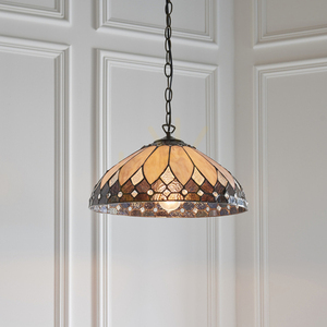 Brooklyn Tiffany Pendant Lamp Multicolor 63977 Interiors. small 3