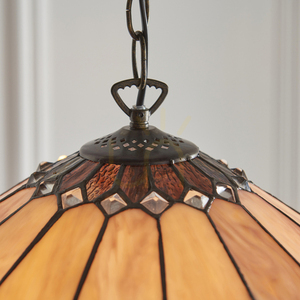 Brooklyn Tiffany Pendant Lamp Multicolor 63977 Interiors. small 7