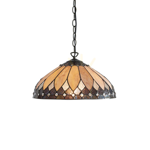 Brooklyn Tiffany Pendant Lamp Multicolor 63977 Interiors. small 0