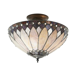 Brooklyn Tiffany Multicolor Ceiling Lamp 63978 Interiors. small 0