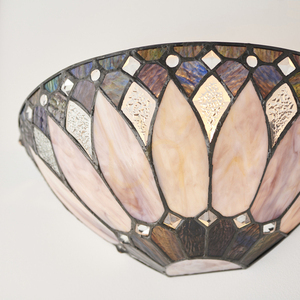 Tiffany Wall Lamp Interiors Brooklyn Multicolor Glass Steel 63983 small 3