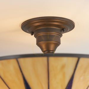 Dark star Tiffany multicolored ceiling lamp 64043 Interiors. small 6