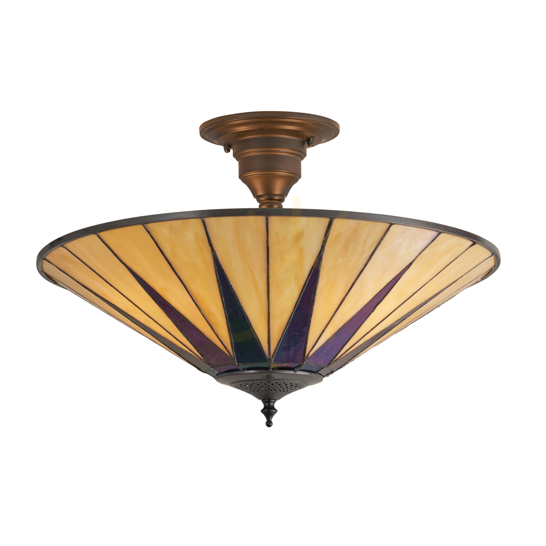 Dark star Tiffany multicolored ceiling lamp 64043 Interiors.