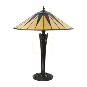 Interiors Tiffany Multicolor Table Lamp Dark Star 64045 small 1