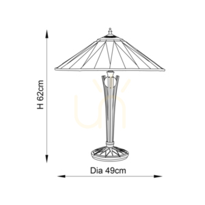 Interiors Tiffany Multicolor Table Lamp Dark Star 64045 small 2